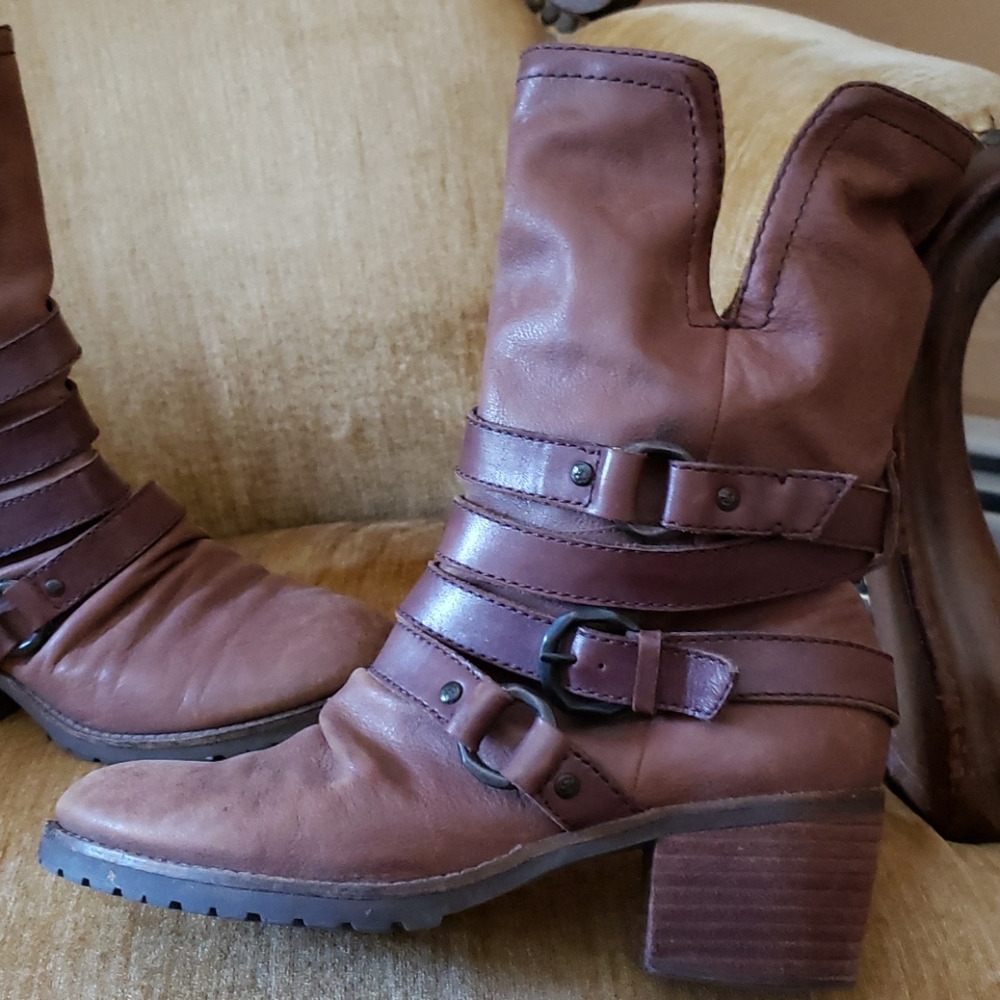 *SOLD* Genuine Leather Wrapped Harness Boots